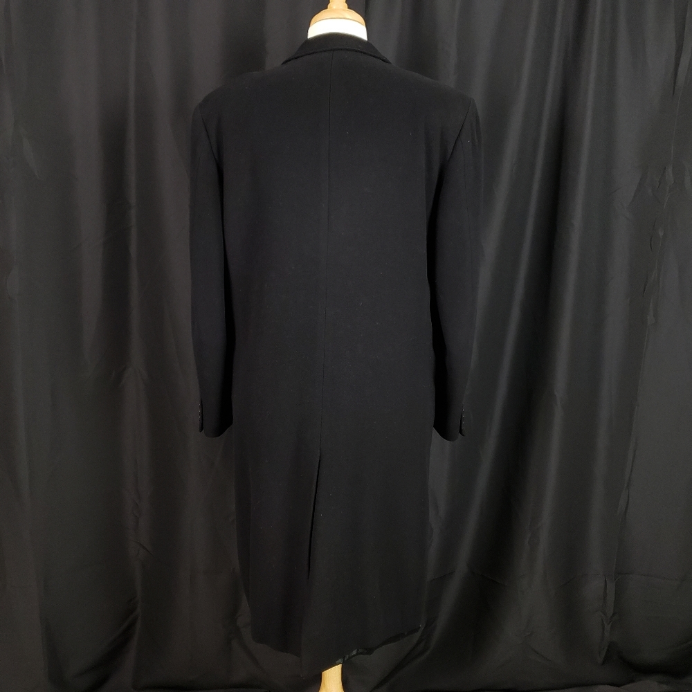 Ing. Loro Piana & C. Black Cashmere Trench Over Coat Duster 52 42 Made in Italy - Picture 2 of 7